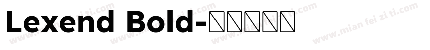 Lexend Bold字体转换